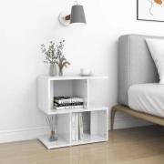 vidaXL Sängbord 2 st vit högglans 50x30x51,5 cm konstruerat trä