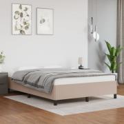vidaXL Sängram cappuccino 140x190 cm konstläder