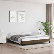 vidaXL Sängram utan madrass mörkbrun 180x200 cm tyg