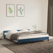 vidaXL Sängram utan madrass mörkblå 180x200 cm sammet