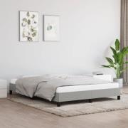 vidaXL Sängram utan madrass ljusgrå 140x200 cm tyg