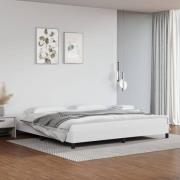 vidaXL Sängram vit 200x200 cm konstläder