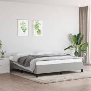 vidaXL Sängram utan madrass ljusgrå 160x200 cm tyg