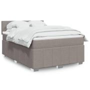 vidaXL Ramsäng med madrass taupe 140x200 cm tyg