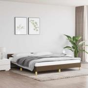 vidaXL Sängram utan madrass mörkbrun 180x200 cm tyg