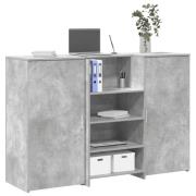 vidaXL Receptionsdisk betonggrå 155x50x103,5 cm konstruerat trä