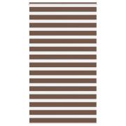 vidaXL Rullgardin zebra brun 125x200 cm tyg bredd 120,9 cm polyester