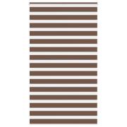 vidaXL Rullgardin zebra brun 135x200 cm tyg bredd 130,9 cm polyester