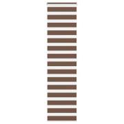 vidaXL Rullgardin zebra brun 65x200 cm tyg bredd 60,9 cm polyester