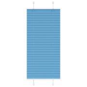 vidaXL Plisserad persienn blå 55x100cm tyg bredd 54,4cm polyester