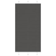vidaXL Plisserad persienn svart 105x200 cm tyg bredd 104,4cm polyester