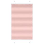 vidaXL Plisserad persienn rosa 75x100 cm tyg bredd 74,4 cm polyester