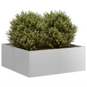 vidaXL Planteringskärl 80x80x30 cm galvaniserat stål
