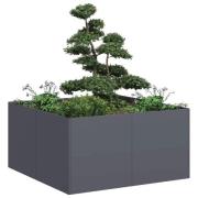 vidaXL Planteringskärl antracit 80x80x40 cm kallvalsat stål