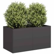 vidaXL Odlingslåda svart 80x40x40 cm kallvalsat stål