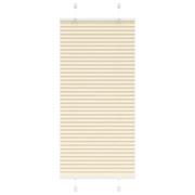 vidaXL Plisserad persienn cremefärgad 65x100cm tyg bredd 64,4cm
