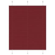 vidaXL Plisserad persienn Bordeaux röd 110x150 cm tyg bredd 109,4 cm
