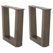 vidaXL Soffbordsben V-formade 2 st naturstål 40x(30-31,3) cm stål