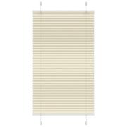 vidaXL Plisserad persienn cremefärgad 75x100 cm tyg bredd 74,4 cm