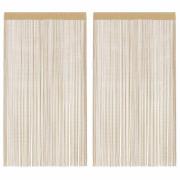 vidaXL Trådgardiner 2 st 140x250 cm beige