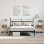 vidaXL Sängbord 2 st sonoma-ek 40x35x50 cm konstruerat trä