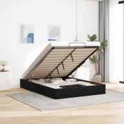 vidaXL Ottoman sängram utan madrass svart 140x190 cm sammet