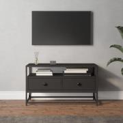vidaXL TV-bänk svart 80x35x45 cm konstruerat trä