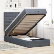 vidaXL Ottoman sängram med madrasser vit 200x200 cm konstläder