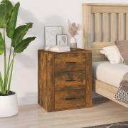 vidaXL Sängbord rökfärgad ek 50x36x60 cm konstruerat trä