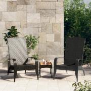 vidaXL Adirondackstol konstrotting svart