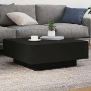 vidaXL Soffbord svart 80x80x31 cm konstruerat trä