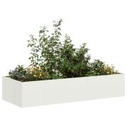 vidaXL Planteringskärl vit 200x80x40 cm stål
