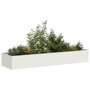 vidaXL Planteringskärl vit 280x80x40 cm stål