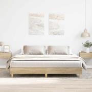 vidaXL Sängram utan madrass Sonoma ek 180x200cm konstruerat trä