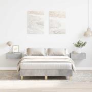 vidaXL Sängram utan madrass betonggrå 120x200 cm konstruerat trä