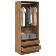 vidaXL Garderob ek 80x50x200 cm konstruerat trä
