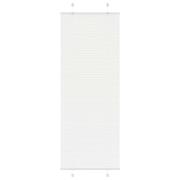 vidaXL Plisserad persienn vit 75x200 cm tyg bredd 74,4 cm polyester