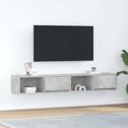 vidaXL TV-bänkar 2 st betonggrå 80x31x25,5 cm konstruerat trä