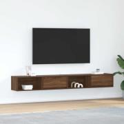 vidaXL TV-bänkar 2 st brun ek 100x31x25,5 cm konstruerat trä