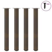 vidaXL Barbordsben 4 st naturstål 100-102 cm stål