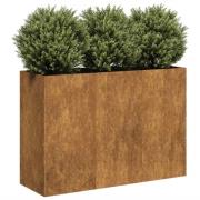 vidaXL Planteringskärl rostig 120x40x80 cm väderbeständigt stål