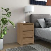 vidaXL Sängbord sonoma-ek 40x35x62,5 cm konstruerat trä