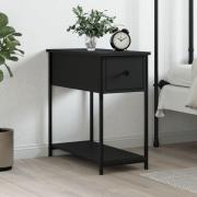 vidaXL Sängbord svart 30x60x60 cm konstruerat trä