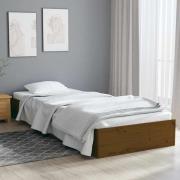 vidaXL Sängram honungsbrun massiv furu 75x190 cm