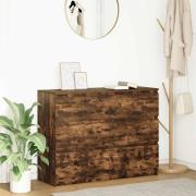 vidaXL Skänk rökfärgad ek 100x35x76 cm konstruerat trä