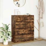 vidaXL Skänk rökt ek 80x35x99 cm konstruerat trä