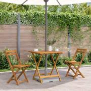 vidaXL Hopfällbart trädgårdsbord 70x70x75 cm massivt akaciaträ