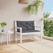 vidaXL Bänkdyna för trädgården antracit 100x(50+50)x7 cm oxfordtyg