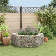 vidaXL Hexagonal planteringsgabion upphöjd 160x140x50 cm