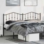 vidaXL Huvudgavel metall svart 193 cm